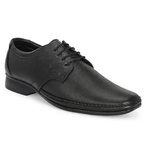 LAUREL FASHION FEVER Men's Stylish and Comfortable Laceup Formal Shoes (ED-2003-BLK-8) Black