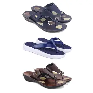 Women's Comfortable Sandal,Casual Lightweight Sandal for Everyday Wear | (COMBO-3)-1973-1859-1963-8-EURO-39