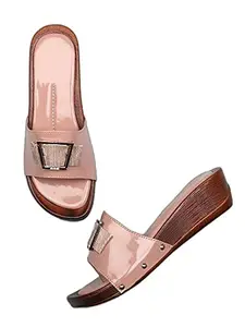 WalkTrendy Womens Synthetic Pink Open Toe Heels - 5 UK (Wtwhs376_Pink_38)