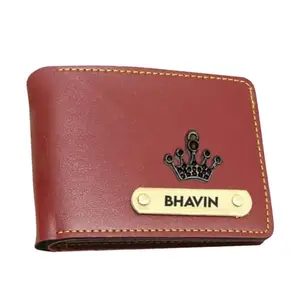The Unique Gift Studio Leather Men's Wallet for Gift on Birthday/Wedding/Valentine's Day - Red