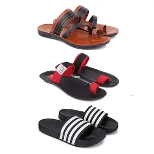 DRACKFOOT Men's Sandals | Lightweight Wear| Stylish & Easy to Wear For Men's GRT-SAN-(3-COMBO)-3151-3133-3024-6
