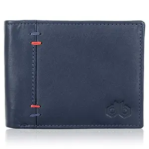 Designer Bugs Men's Genuine Leather Stylish Wallet Blue