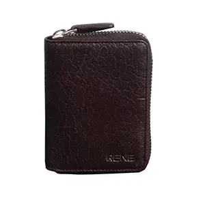 RENE Genuine Leather Brown Color Card Holder with 9 Card Slots (LCH-0046)