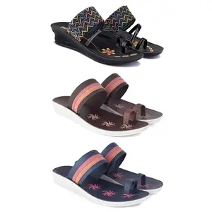 Women's Sandals | Lightweight | Stylish & Easy to Wear For Women's GR-SAN-(3-COMBO)-1952-1990-1991-6