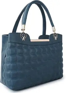 REEDOM FASHION Synthetic Leather Handbag for Women (Blue) (RF1071)-BZ
