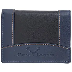 URBAN LEATHER® Zayn Genuine Leather Men’s Wallet | Leather Wallet for Men | RFID Blocking Men’s Wallet (Blue)