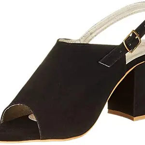 Vagon Women Black Fashion Sandals-5 Uk (38 Eu) (Vj1275)(Black_Suede)