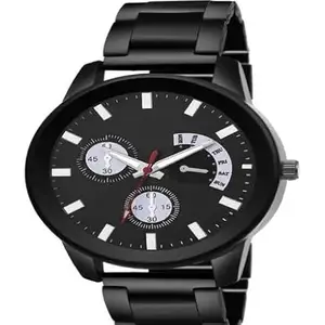 Black Analog Watch for Men Casual, Modern, Men's Fashion Design #4258