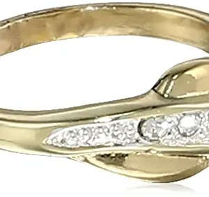 Estele 24kt Gold Plated Graceful Designer Ring for Women with Austrian Crystals