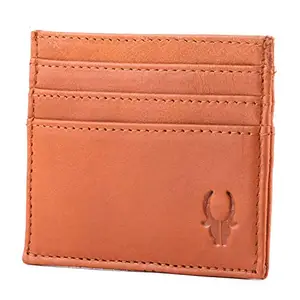 WildHorn Men Genuine Leather Credit Card Holder, Orange