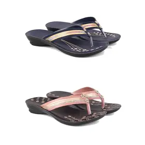 Women's Sandals | Lightweight Wear| Stylish & Easy to Wear For Women'S PCV-SAN-(2-COMBO)-1957-1956-8