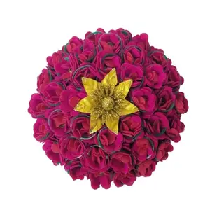 VinshBond Artificial flower Full Juda Bun Hair Flower Gajra for Wedding and Parties, Multi Colour Pack of 1