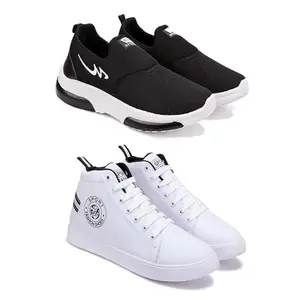 DRACKFOOT Men's Sports Shoes Collection Gym,Running,Men's Sports Shoes for Every Sport GR-(Combo-2)-1076-1033-8 Multicolor