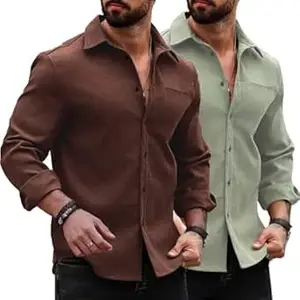 Lymio Men Shirt || Solid Shirt for Man || Full Sleeve || Casual Style (Packs Also Available) (Utility)