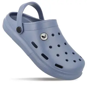 WALKAROO Men's Trendy EVA Clogs Stylish Casual Slip On Lightweight Comfortable Footwear WC4843 Cool Grey