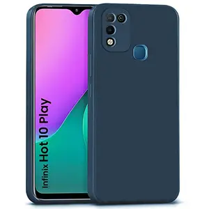 Generic Cocklet Back Cover Infinix Hot 10 Play Scratch Proof | Flexible | Matte Finish | Soft Silicone Mobile Cover Infinix Hot 10 Play (Blue)