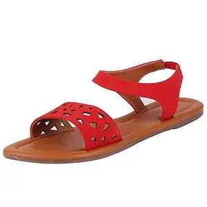 Bata Women's Orange Sandals 561-5578-36