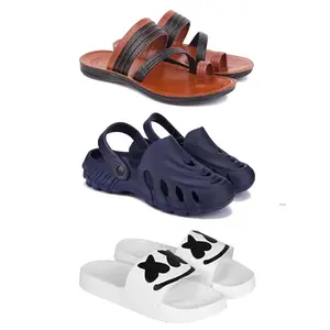 Men's Sandals | Lightweight Wear| Stylish & Easy to Wear For Men's PCV-SAN-(3-COMBO)-3151-3136-3034-10