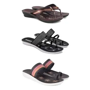 Women's Sandals | Lightweight Wear| Stylish & Easy to Wear For Women'S PCV-SAN(3-COMBO)-1955-1946-1992-8