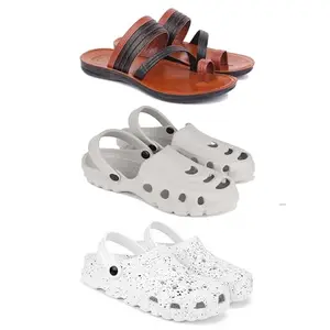 DRACKFOOT Men's Sandals | Lightweight Wear| Stylish & Easy to Wear For Men's GR-SAN-(3-COMBO)-3151-3135-3057-6