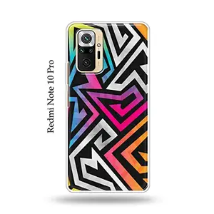 The Little Shop The Little Shop Designer Printed Soft Silicon Back Cover for Redmi Note 10 Pro (Crazy Shape)