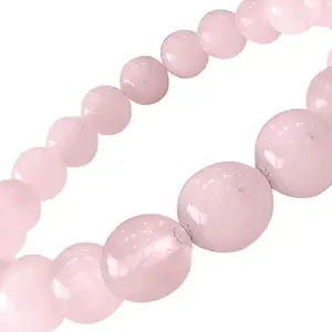 Natural Rose Quartz Bracelet Round Shape Bracelet Bead Stone Bracelet