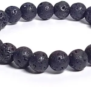 AAMRAPALI SILVER GEMS AAMRAPALI Lava Beads Bracelet | Exquisite Handcrafted Jewelry, Ideal for Men and Women