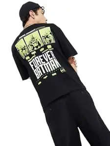 Max URB_N Men Batman Print Oversized T-Shirt