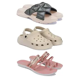 Women's Comfortable Sandal,Casual Lightweight Sandal for Everyday Wear | BT-(3-COMBO)-1891-OO1-1944-5-EURO-36