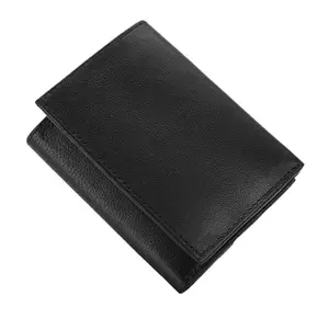 essart Men's Faux Leather Wallet,10 Card Slots,1 ID Window, Slimfold Wallet for Men,a Spacious Inner Compartment for Paper Money,Coins Compartment(GW-1940-Black)