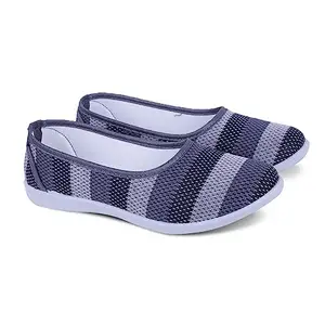 Fabbmate Women's Blue Badge Print Bellies (Pack of 1) (Grey, Numeric_8)