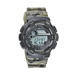 SF Camo Digital Black Round Dial Men's Sport Watch-77053PP08