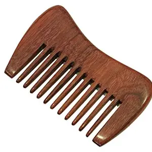 Wooden Comb Wide Tooth Pocket Comb Purple Sandalwood Handmade Hair Comb - WC020