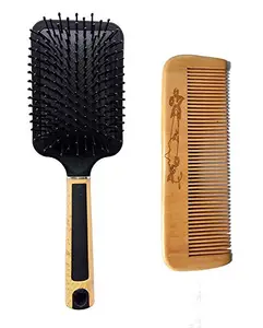 Foreign holics Flat Hair Brush for Regular Cushion for Men and Women (M2)