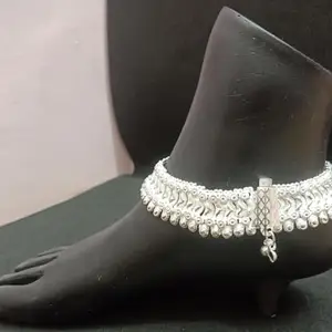 Heavy Gota Chandi Whit Metail Bridal Payal Pajeb Alloy Anklet