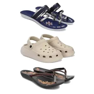 Women's Comfortable Sandal,Casual Lightweight Sandal for Everyday Wear | BT-(3-COMBO)-1945-OO1-O19-6-EURO-37