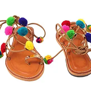 SHREE OL Shree Women's Multicolored Sandal - 9