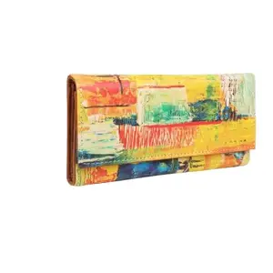 ShopMantra Wallet for Women's |Clutch |Vegan Leather | Holds Upto 11 Cards 1 ID Slot | 2 Notes & 1 Coin Compartment | Magnetic Closure|Multicolor
