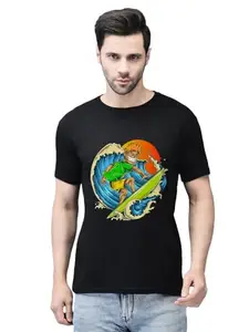 Men’s Soft Cotton T-Shirt – Perfect for Casual & Lounge Wear Black