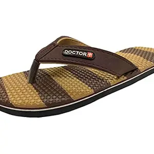 Doctor Verified Orthopedic & Accupressure House/Casual Slippers for women/ladies - 8 UK (Brown-Beige)
