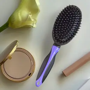 New Hair Brush with Strong & Flexible Nylon Bristles having Anti-static Ball Tips, For Grooming, Straightening, Smoothing, Detangling Hair, Ideal for Men & Women