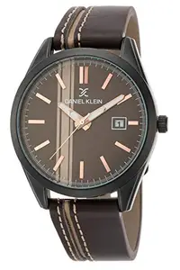Daniel Klein Leather Analog Black Dial Men's Watch-DK.1.12494-2
