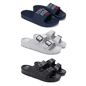 DRACKFOOT Men's Sandals | Lightweight Wear| Stylish & Easy to Wear For Men'S GRT-SAN-(3-COMBO)-1588-3114-3115-8