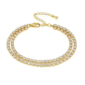 Gold-Plated Double Layer Diamond-Cut Anklet for Women & Girls (Cheapest Price) - Paepy Store