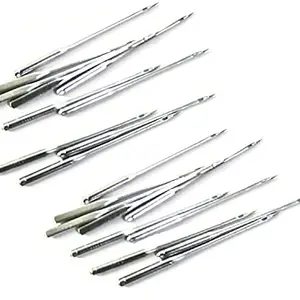 ZENITH Steel Needles Combo of Ha Set of 40 Needles for All Domestic Sewing Machines Traditional or Automatic Compatible Singer Usha Brother etc.Steel Finish (Combo 18 (20) + 16(20))