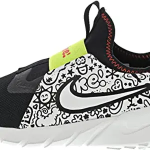 Nike Men's Running Shoes Flex Runner 2 Jp (Gs)-Black/Summit White-Picante Red-Dv8253-001-3Uk