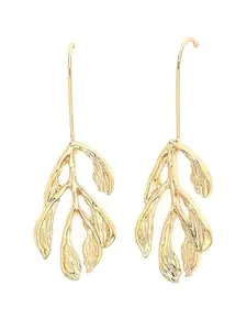 KARATCART Gold-Plated Contemporary Drop Earrings for Women (33038847)