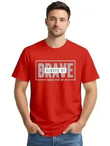 ENCIGER Men’s Graphic Printed Cotton T-Shirt | Casual Round Neck Half Sleeve Tee | Trendy Regular Fit Fashion Wear
