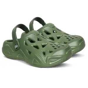 Clogs for Men Unisex-Adult Clog Multicolor - Men's Comfort Clogs - Scorpion-01 (Green, UK Footwear Size System, Adult, Men, Numeric, Medium, 10)