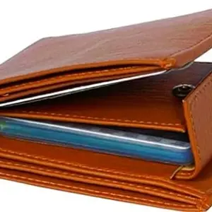 A1 EssAncial Artificial Leather Album Wallet for Men - 02 Currency Compartments & Credit Card Holder, Colour-Brown